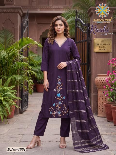 Passion tree raahi vol-3 daily wear silk kurtis wholesale